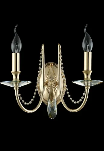 Бра VICTORIA AP2 GOLD/AMBER Crystal Lux без плафона на 2 лампы, основание золотое в стиле арт-деко  фото 5